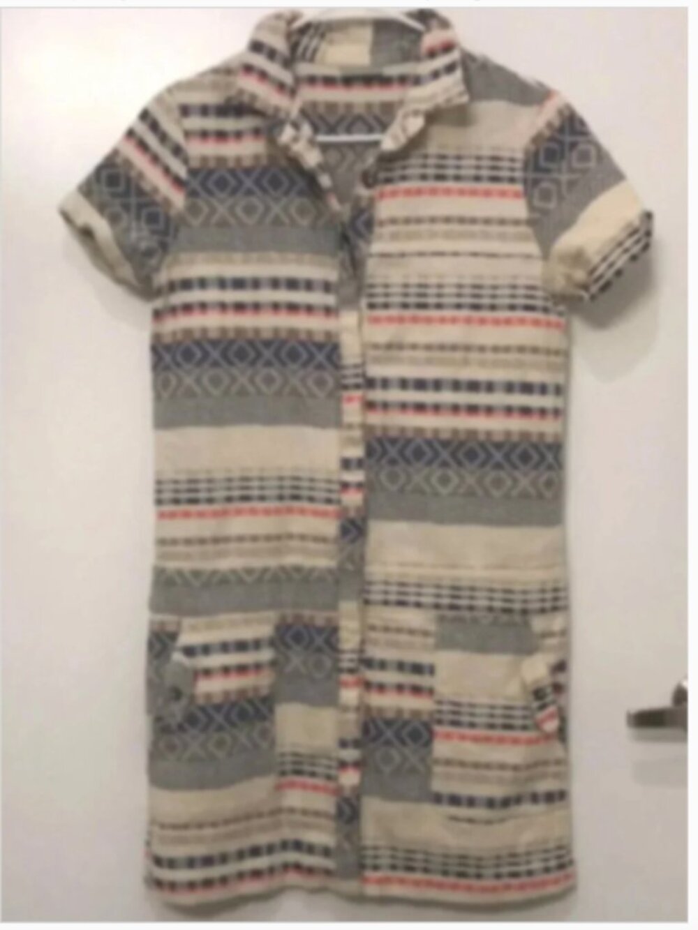 EUC RARE Anthropologie The Odells Woven Button Down Sheath Dress (S)